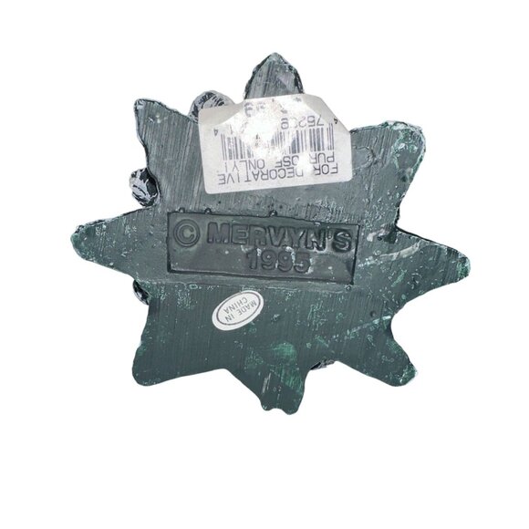 Vintage 1995 Village Square Pine Tree Covered in Snow Mervyns Christmas Holiday - Picture 6 of 6